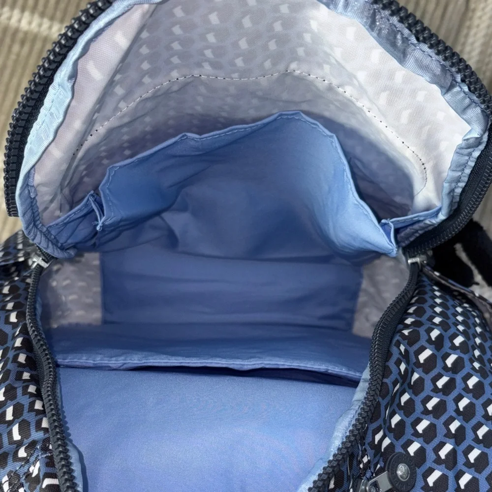 Kipling Blue Patterned Backpack large - Picture 7 of 7